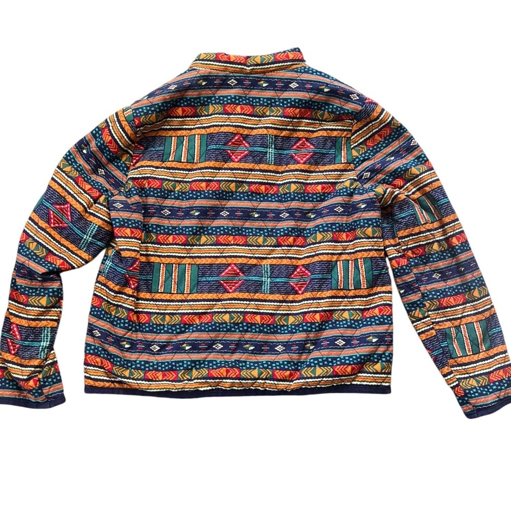 Forever 21 Quilted Jacket Women's Size S Southwestern Aztec Print Zip‎ Up Bomber - Picture 2 of 5